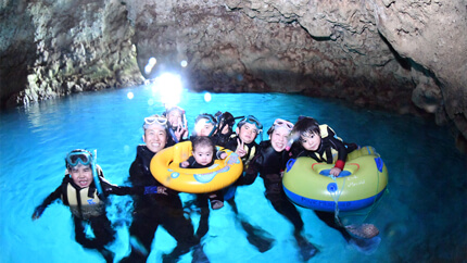 Blue Cave Child Snorkeling